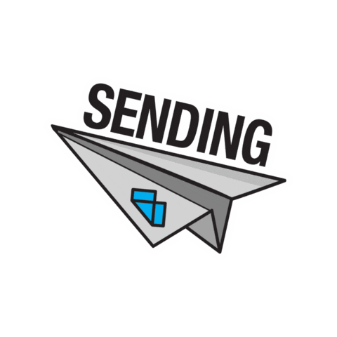 Flying Paper Airplane Sticker by Becreative Marketing