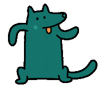 Dog Dancing Sticker by Andreea Illustration