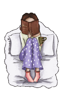 Book Reading Girl Sticker