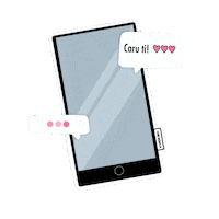 Darnau_bach love heart phone valentine Sticker