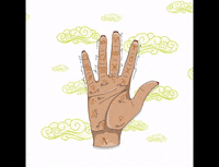 Thielmarine hand leo cancer zodiac GIF