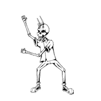 albertojperez baile punk calavera baila Sticker