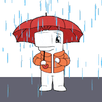 Crypto Rain Sticker by Ordinary Friends