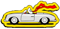 Vintage Driving Sticker by Porsche Museum