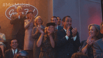 Cheers Applause GIF by The Marvelous Mrs. Maisel