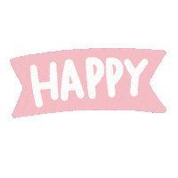 Happy ピンク Sticker