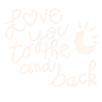 Love You Moon Sticker