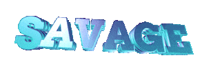 text savage Sticker