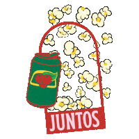 _guaranaantarctica popcorn soda manu pipoca Sticker
