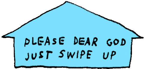 swipe up social media Sticker by Adam J. Kurtz