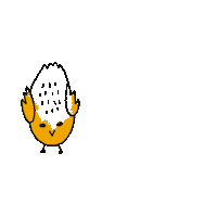 bird chicken Sticker by mydoodlesateme