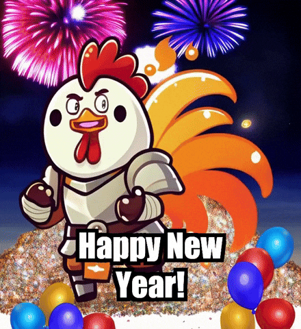 Happy New Year Fireworks GIF by Zorooster