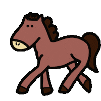 Horse Uma Sticker by てんりちゃん