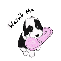 Sheepadoodled dog doodle shoe wasntme Sticker