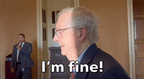 Im Fine Mitch Mcconnell GIF by GIPHY News