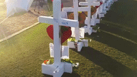 White Crosses Memorialize Las Vegas Shooting Victims
