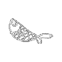 aelling white fish swing hannover Sticker