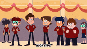 NickIndia high five sonic squad cartoons GIF