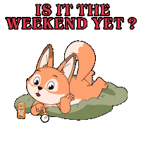 Week End Friday Sticker by Raposa Coffee