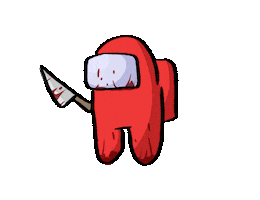 eoly_jpeg knife among us amongus imposter Sticker
