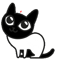Cat Love Sticker by Vucka