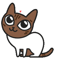 Cat Love Sticker by Vucka