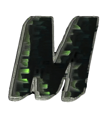 Glitch M Sticker by #BASILIO