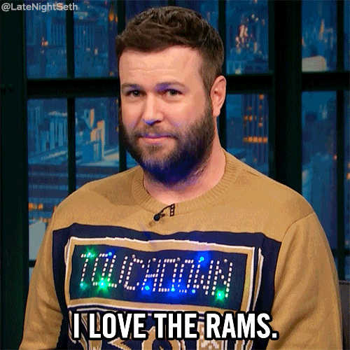 taran killam rams GIF by Late Night with Seth Meyers