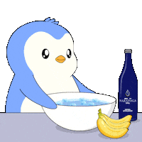 Refreshing Wake Up Sticker by Pudgy Penguins