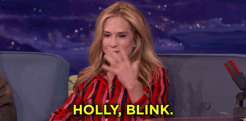 holly hunter blink GIF by Team Coco