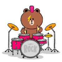 Rock Power Sticker by LINE FRIENDS