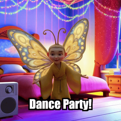 Happy Dance Party GIF by BuddhaFlyJourney