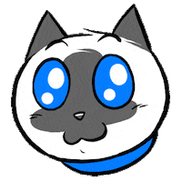 blueeosgatos happy cat blue cats Sticker