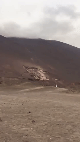 Landslide Spotted in Iquique, Chile, After 6.2 Magnitude Earthquake
