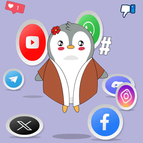 Social Media Text GIF by Pudgy Penguins