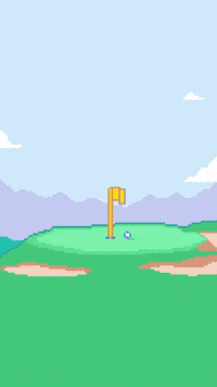fairwagers golf 8bit videogame golf course GIF