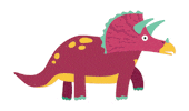 Dinosaur Sticker by Pinkkishu
