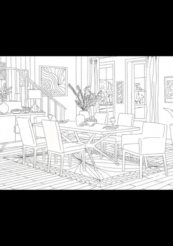 Lacks_Furniture giphygifmaker coloring dining room lacks GIF