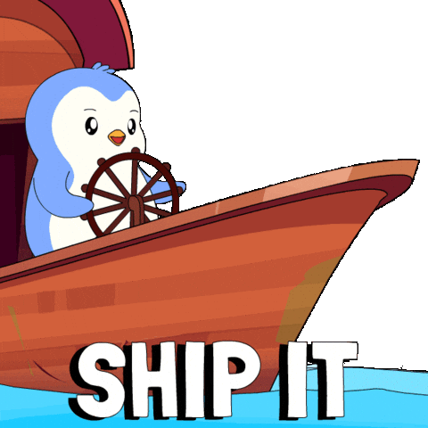 Penguin Ship It Sticker by Pudgy Penguins