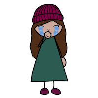 sad tears Sticker