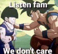We Do Not Care Dragon Ball Z GIF