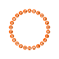 Orange Abc Sticker