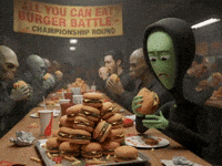 Hungry All You Can Eat GIF by Lonely Aliens