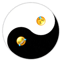 Ying Yang Laugh Sticker