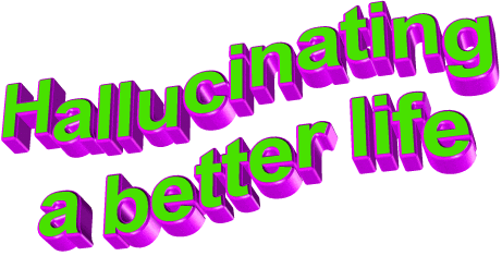 hallucinating better life Sticker by AnimatedText
