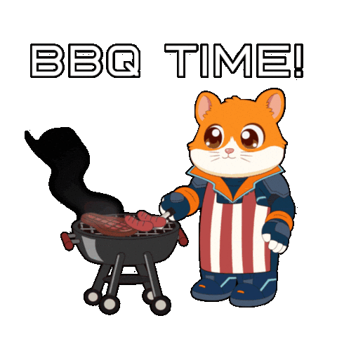 Grilling American Sticker by Hamieverse