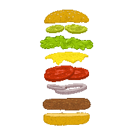 JasmineDesigns burger burgers fast food jasmine designs Sticker