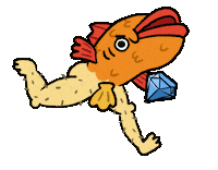 Character Running Sticker