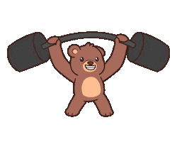 Stay Strong Teddy Bear Sticker by BEARISH