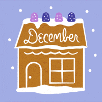 Gingerbread House Christmas GIF by Jessica Lau
